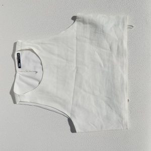 ZARA linen blend crop top size medium